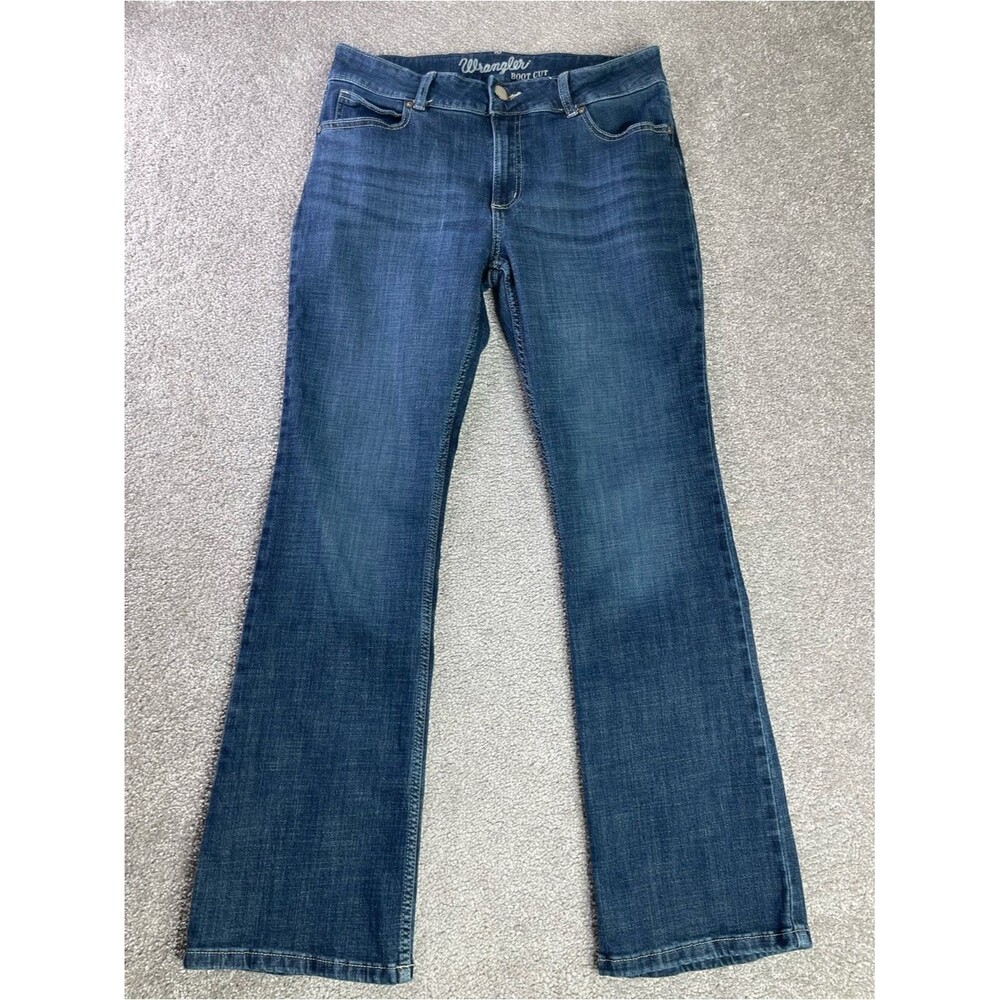 Wrangler Jeans Women’s 11 Blue Bootcut Low Rise Medium Wash Stretch Western